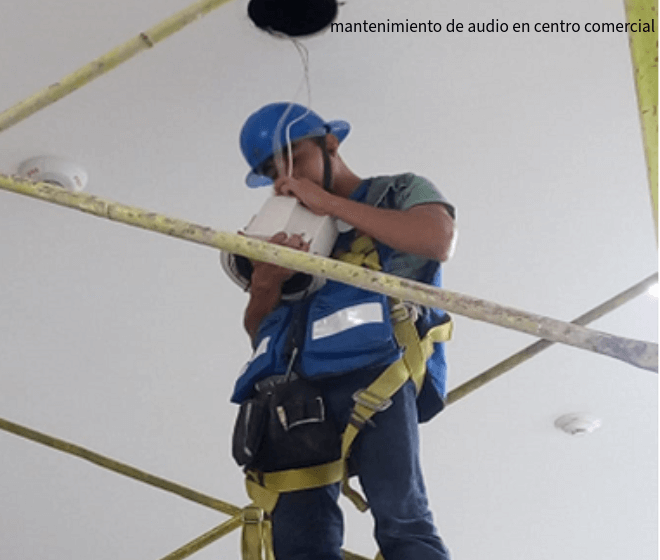 mantenimiento audio en centros comerciales