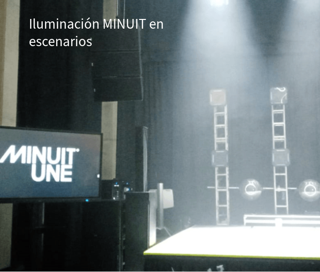 iluminación profesional minuit en escenarios