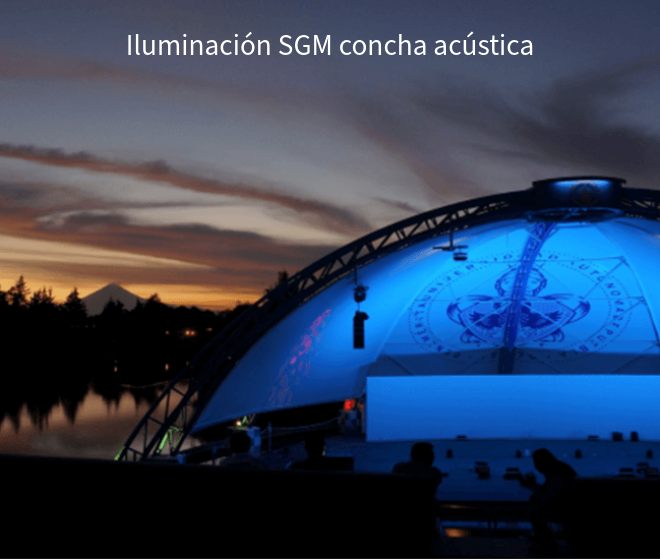 iluminación exterior en escenarios