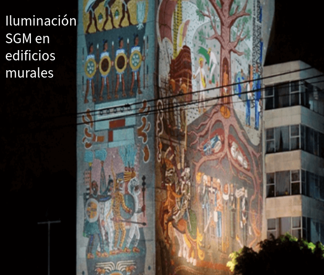 Iluminación SGM edificios murales